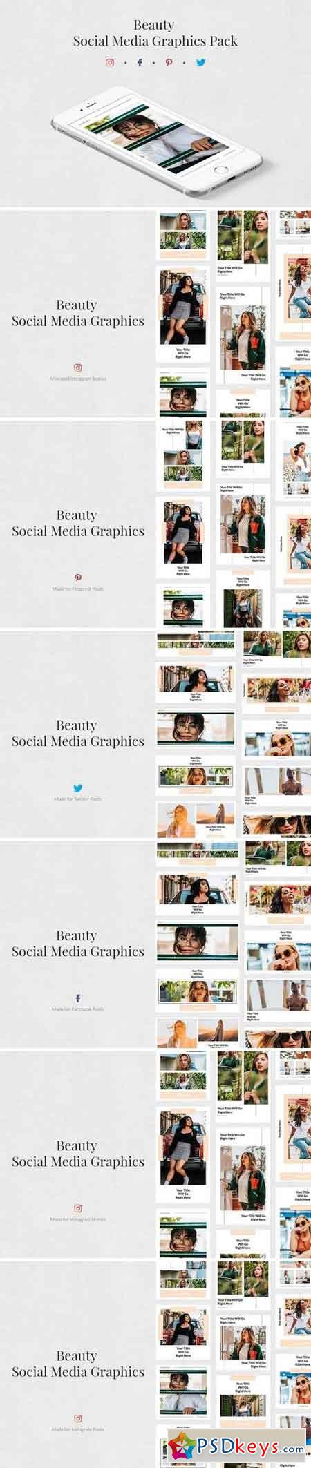 Beauty Social Media Graphics Pack