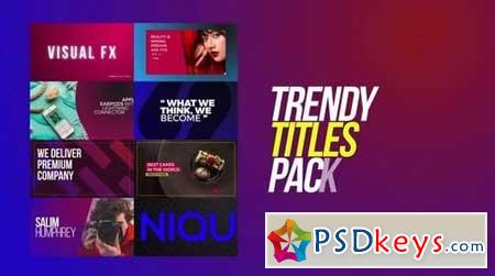 Trendy Titles Pack 167353 After Effects Project
