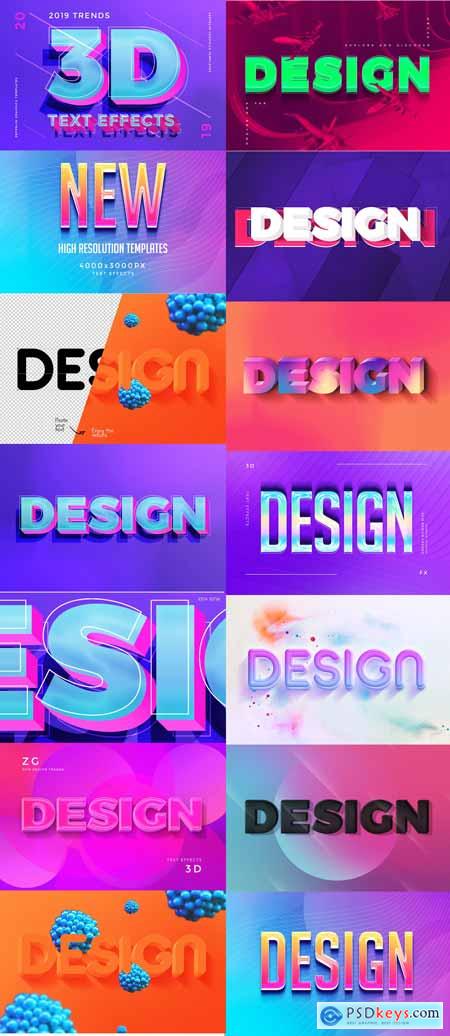 3D Text Effects 2019 Trends 3350196