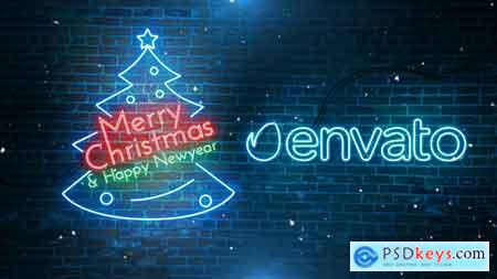 Videohive Quick Neon Christmas New Year Wish 22985728 After Effects