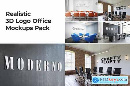 3D Logo Office Mockups Pack Vol 1