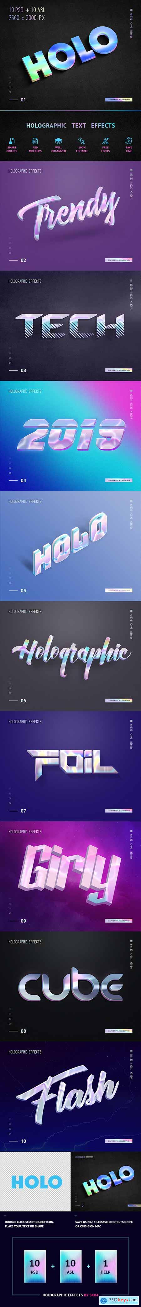 Holographic Text - 10 PSD 23178255