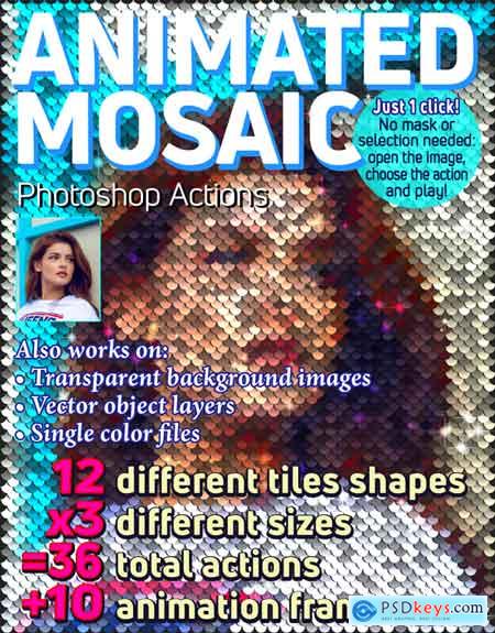 Graphicriver Animated Mosaic Photoshop Actions