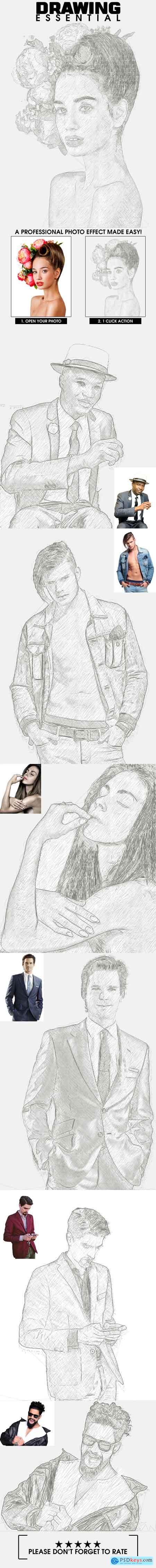 Graphicriver Drawing Essential Photoshop Action