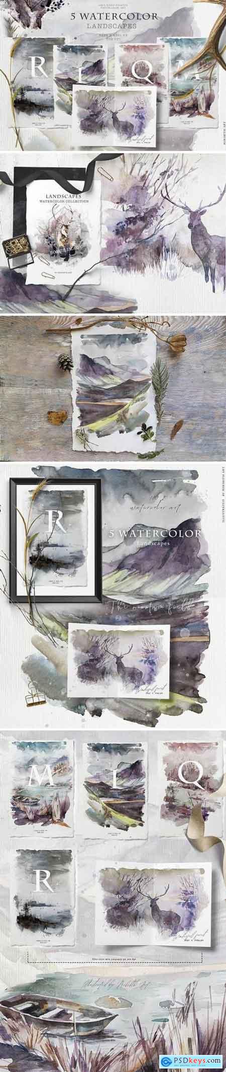 Landscapes watercolor
