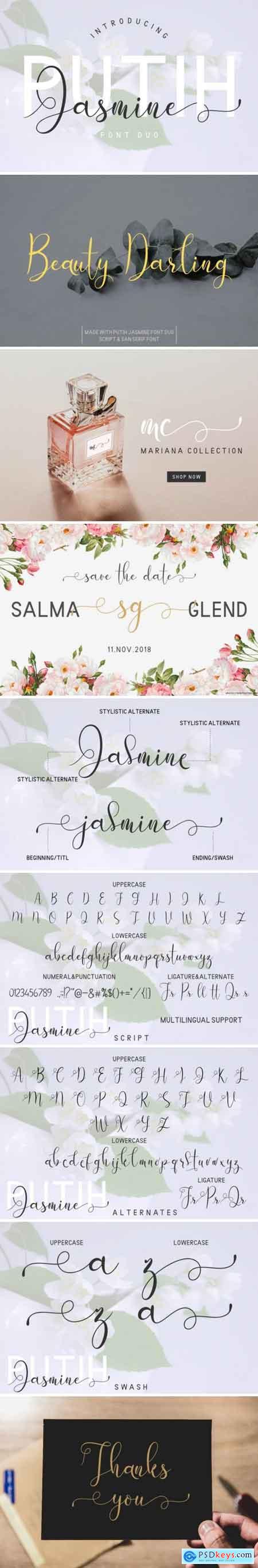 Putih Jasmine Duo Font