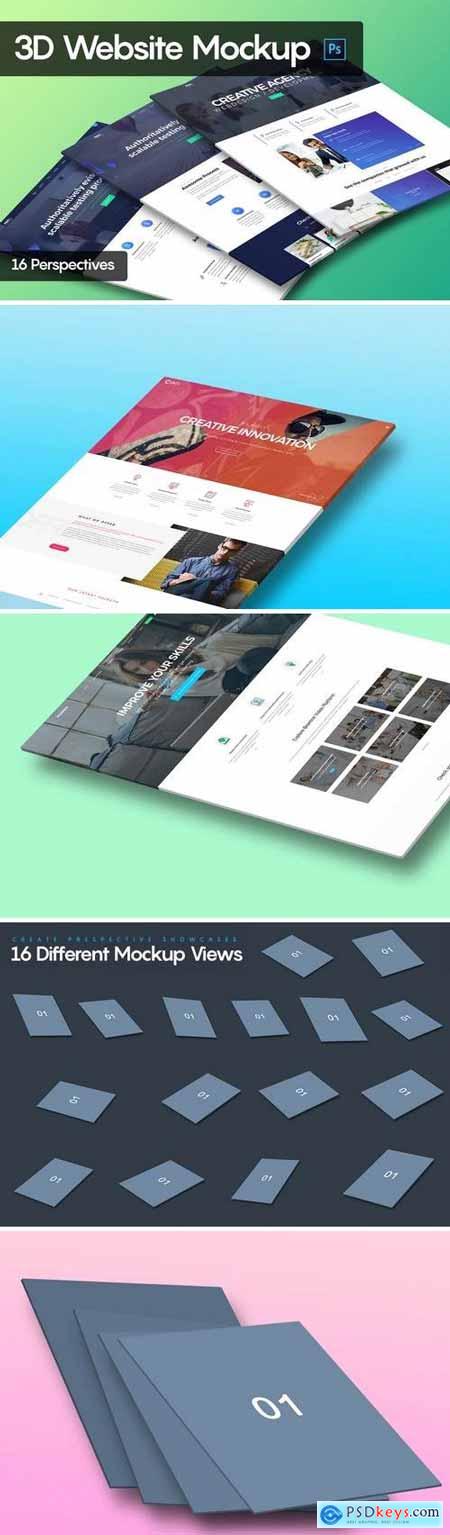 Download 3D Website Mockup