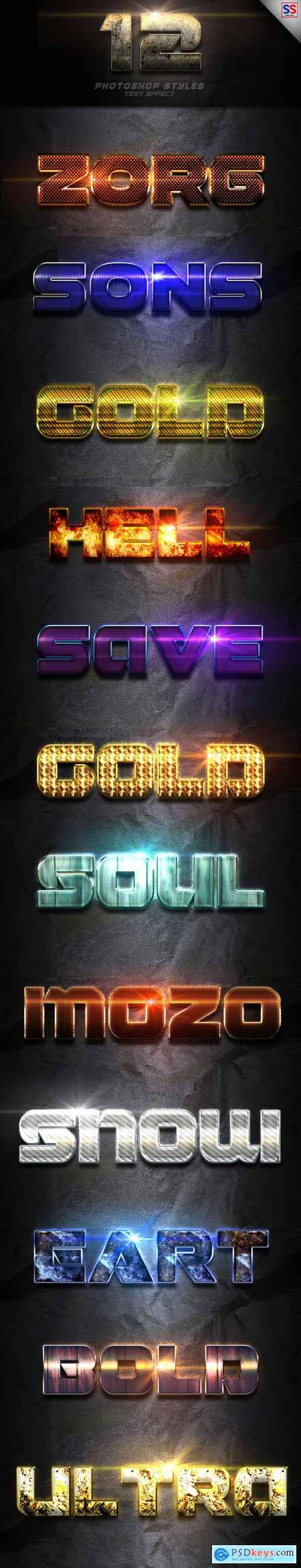 GraphicRiver 12 Photoshop Text Effect Vol 8