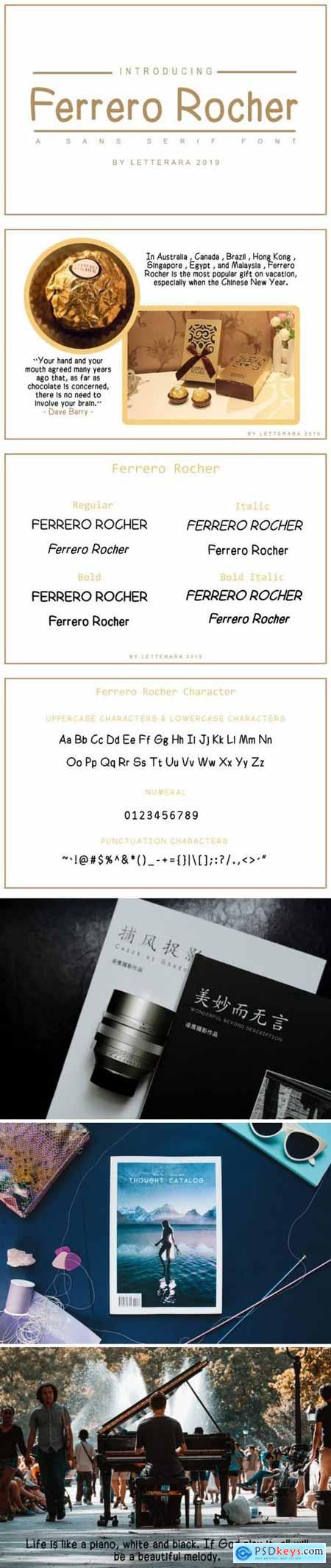 Ferrero Rocher Family Font