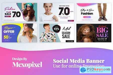 Social Media Banner For Promotional PSD Templates