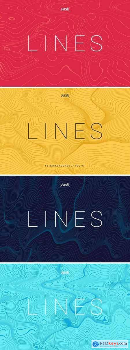 Lines Abstract Wavy Backgrounds Vol. 03