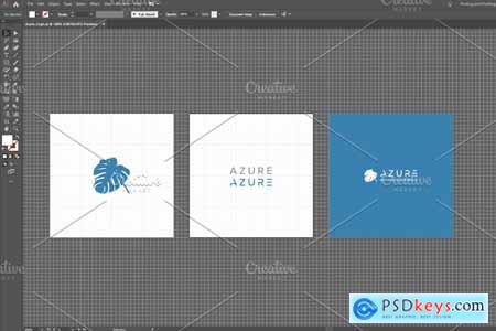 Creativemarket Azure Multipurpose Trifold PSD