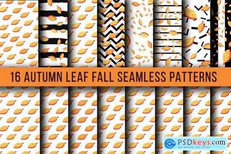 Autumn Leaf Fall Seamless Patterns