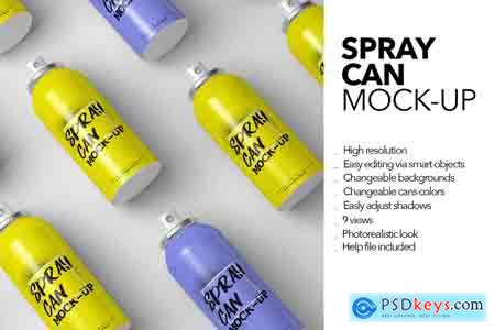 Creativemarket Spray Can Mock-Up