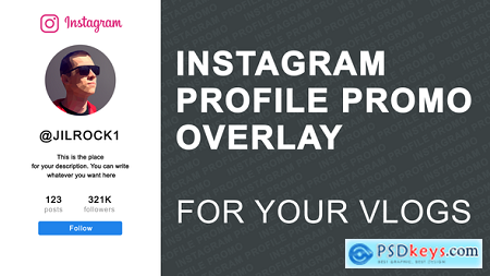 Videohive Instagram Profile Promo Overlay 23286857 Free After Effects Project