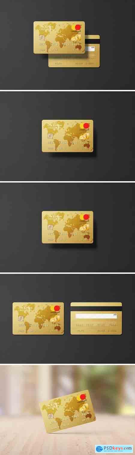 Golden Credit Card Mockup