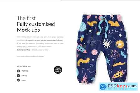 Creativemarket Baby Trousers Mock-ups Set Generator