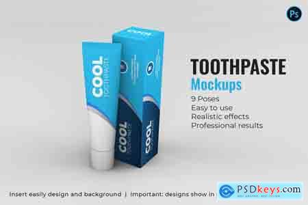 Creativemarket Toothpaste Mockups - 9 Poses