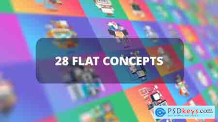 Videohive Bundle Business Flat Concepts Free