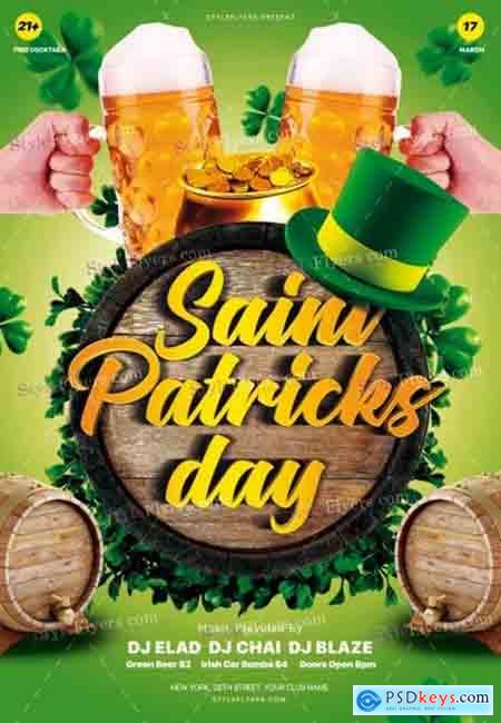 St. Patricks Day V8 PSD Flyer Template