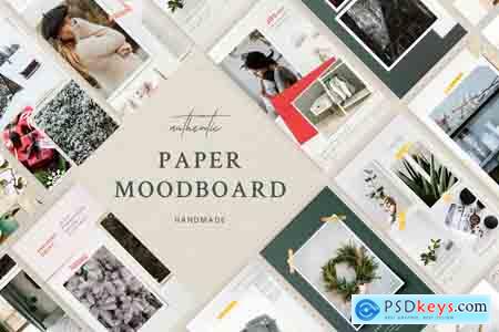 CreativeMarket Paper Moodboard Social Kit
