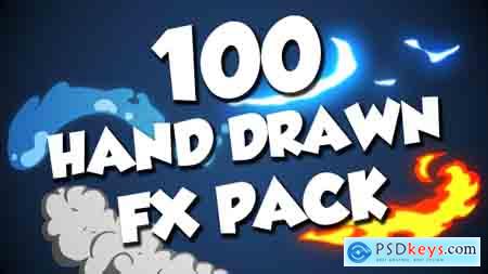 Videohive 100 Hand Drawn FX Pack Free
