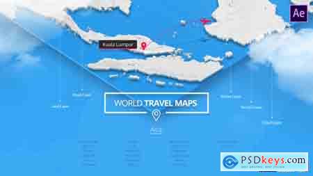 Videohive World Travel Maps - Asia Free