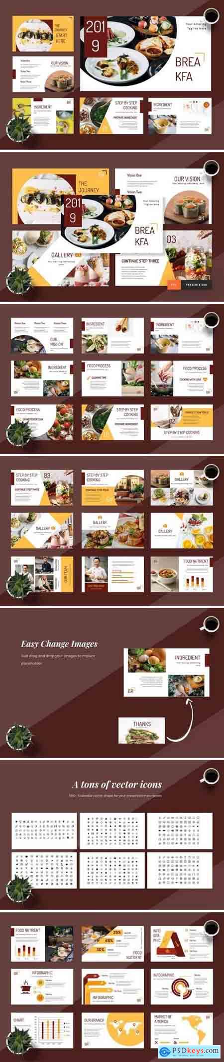 Breakfa - Food Powerpoint, Keynote, Google Sliders Templates