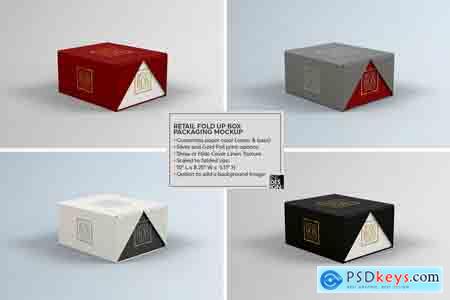 Creativemarket Fold Up Retail Box Packaging Mockup