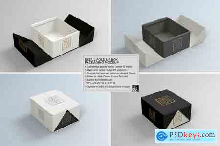 Creativemarket Fold Up Retail Box Packaging Mockup