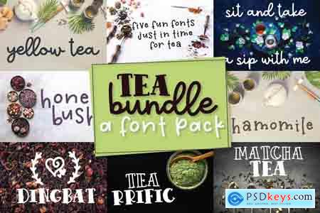 Creativemarket Tea Bundle - A Varie-Tea Font Pack