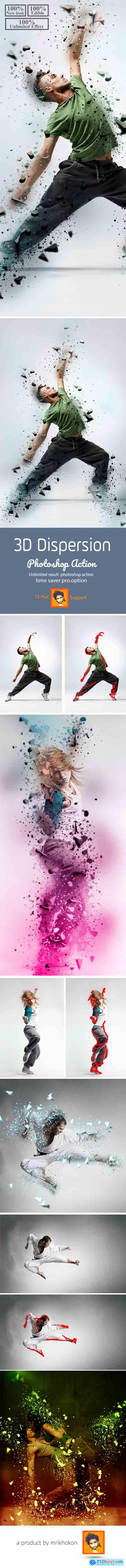 Graphicriver 3D Dispersion Photoshop Action