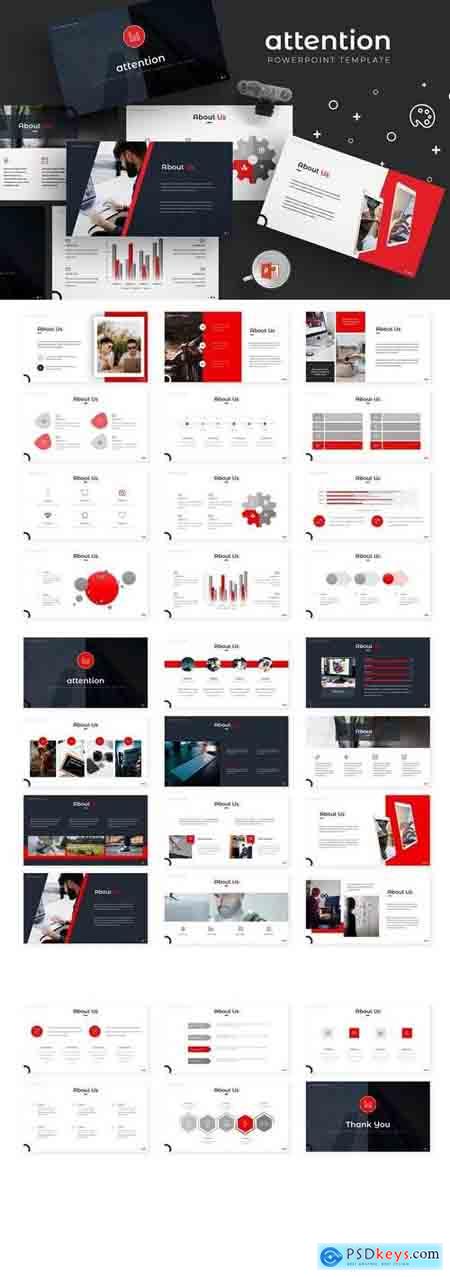 Attention - Powerpoint, Keynote, Google Sliders Templates