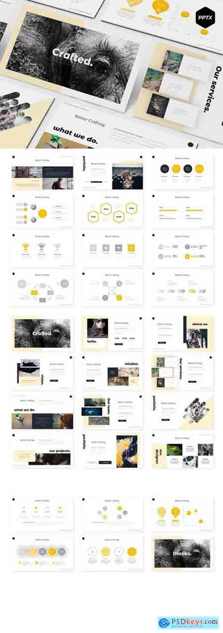 Crafted - Powerpoint, Keynote, Google Sliders Templates
