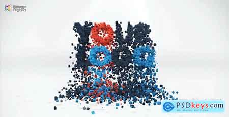 Videohive 3D Particles Logo Build & Break Free
