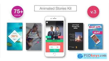 Videohive Animated Stories Kit Instagram, Snapchat, Facebook V3 Free