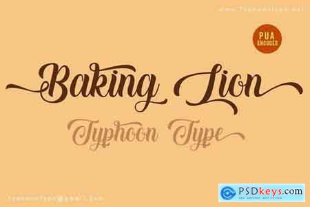 Creativemarket Baking Lion font