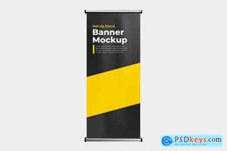 Roll-up stand banner mock-up template