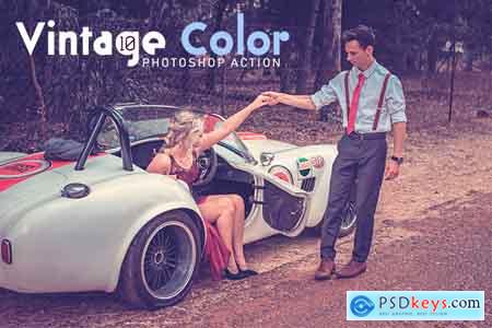 Thehungryjpeg 10 Vintage Color Photoshop Action