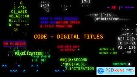 Videohive Code - Digital Titles Free