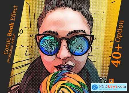 CreativeMarket Comic Book Effect Photoshop Action 3501813