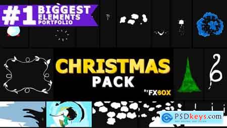 Videohive Cartoon Christmas Elements And Transitions Free