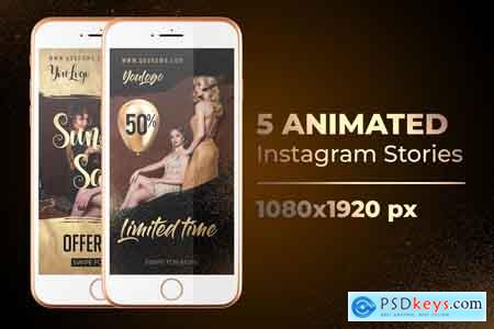 Creativemarket 5 Animated Instagram Stories