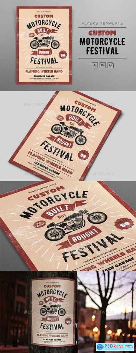 Custom Motorcycle Festival Flyers Template
