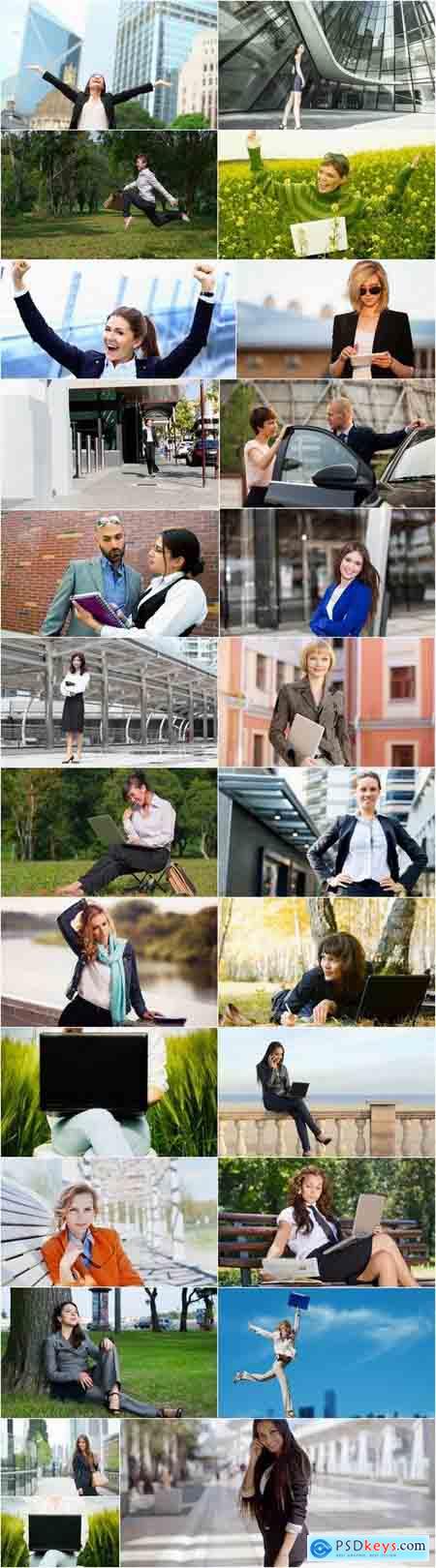 Business ladies girl woman on the nature of the field relaxation holiday 25 HQ Jpeg