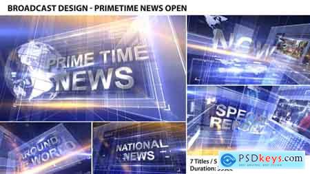 Videohive Broadcast Design - Primetime News Open Free
