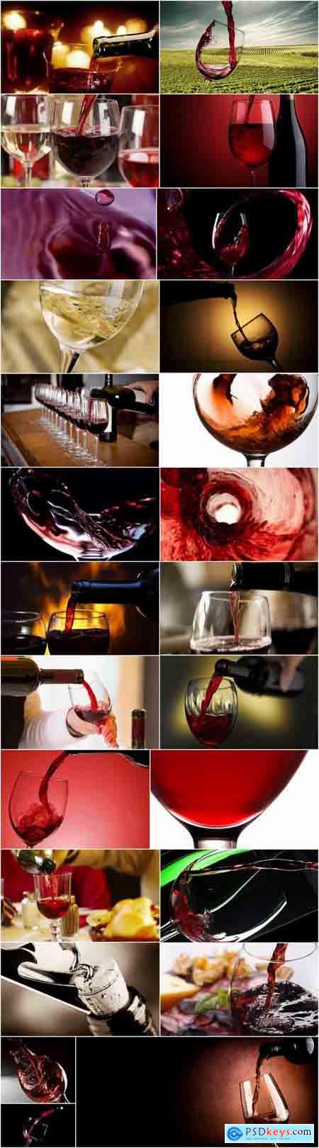 Wine still life red and white grape garnet glass barrel 2-25 HQ Jpeg