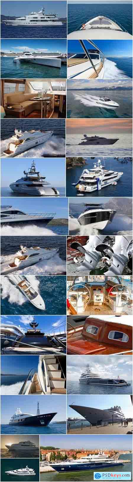 Motor yacht mast rope sea water nature leisure 25 HQ Jpeg