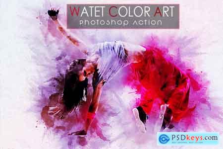 Thehungryjpeg Water color Art Photoshop Actions