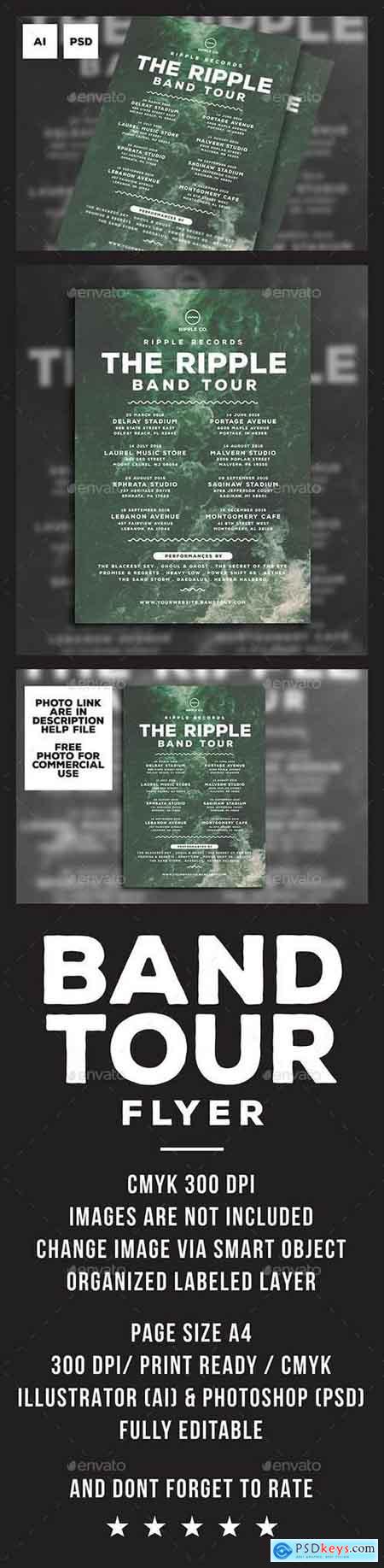Graphicriver Indie Music Band Tour Flyer